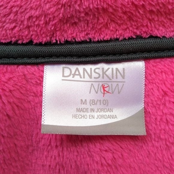 Danskin Now Women's Size Medium Pink and Black Plush Zip Up Jacket - Picture 7 of 10